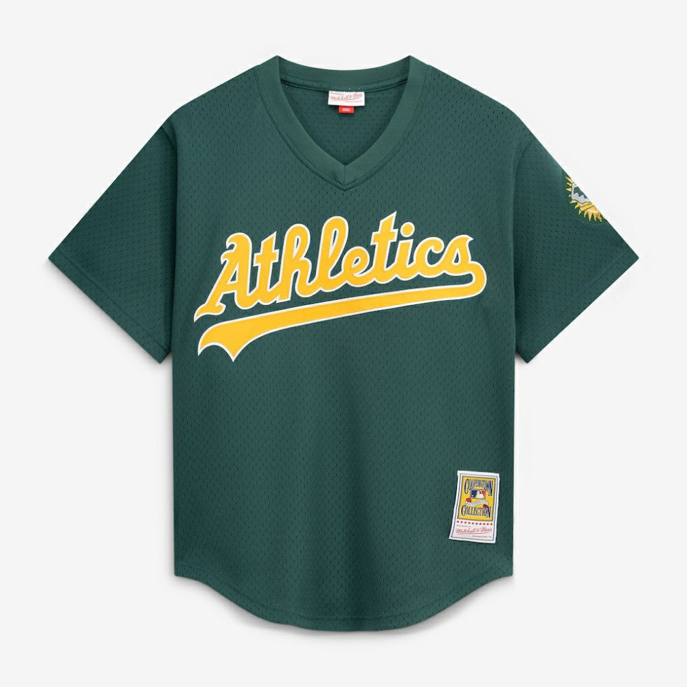 Green Rickey Henderson Athletics Mitchell & Ness Authentic Batting Practice Jersey