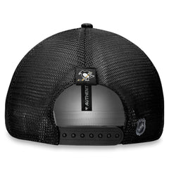 NHL Pittsburgh Penguins Fanatics Women's Authentic Pro Road Trucker Adjustable Hat – Black