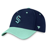 NHL Seattle Kraken Fanatics Authentic Pro Rink Two-Tone Flex Hat – Deep Sea Blue/Light Blue