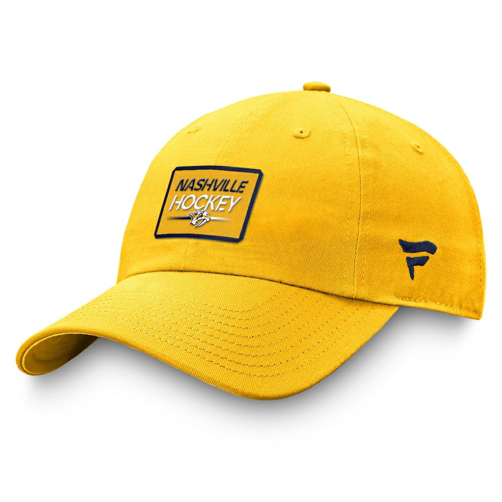 NHL Nashville Predators Fanatics Authentic Pro Prime Adjustable Hat – Gold