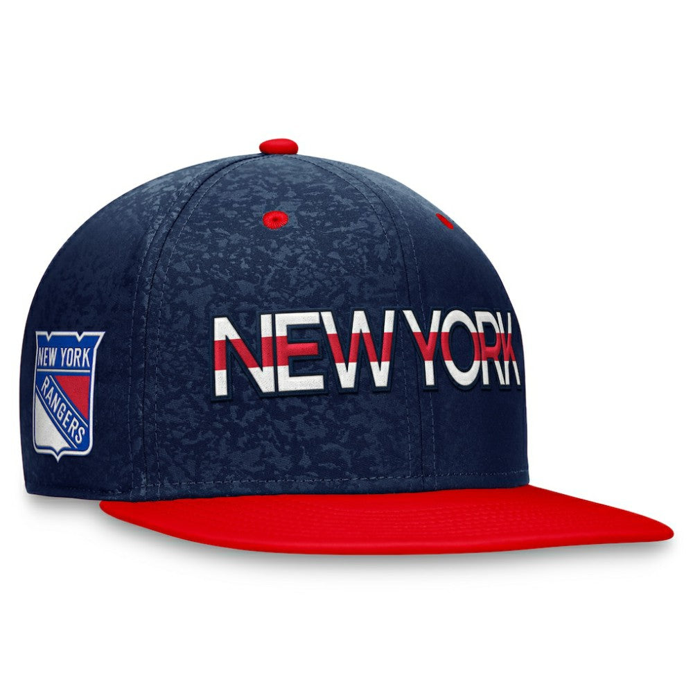 NHL New York Rangers Fanatics Authentic Pro Rink Two-Tone Snapback Hat – Navy/ Red