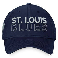 NHL St. Louis Blues Fanatics Authentic Pro Road Flex Hat – Navy