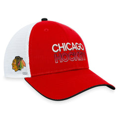 NHL Chicago Blackhawks Fanatics Authentic Pro Rink Trucker Adjustable Hat