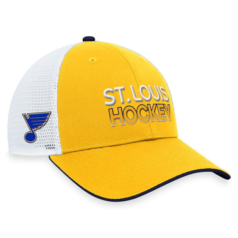 NHL St. Louis Blues Fanatics Authentic Pro Rink Trucker Adjustable Hat