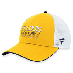 NHL St. Louis Blues Fanatics Authentic Pro Rink Trucker Adjustable Hat
