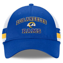 Fundamentals Side Stripe Trucker Adjustable Hat - Los Angeles Rams Hats