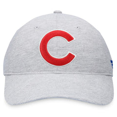 Heather Gray Chicago Cubs Fanatics Logo Adjustable Hat