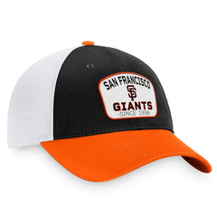 Black/Orange San Francisco Giants Fanatics Two-Tone Patch Trucker Adjustable Hat