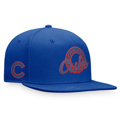 Royal Chicago Cubs Fanatics Circle Script Snapback Hat