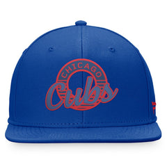 Royal Chicago Cubs Fanatics Circle Script Snapback Hat