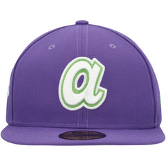 Purple Atlanta Braves New Era Lime Side Patch 59FIFTY Fitted Hat