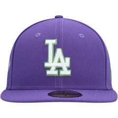 Purple Los Angeles Dodgers New Era Lime Side Patch 59FIFTY Fitted Hat