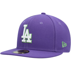 Purple Los Angeles Dodgers New Era Lime Side Patch 59FIFTY Fitted Hat