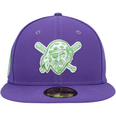 Purple Pittsburgh Pirates New Era Lime Side Patch 59FIFTY Fitted Hat