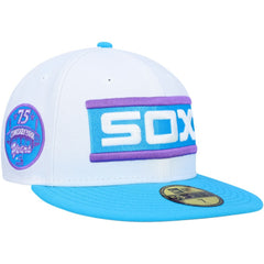White Chicago White Sox New Era Comiskey Park 75th Anniversary Vice 59FIFTY Fitted Hat