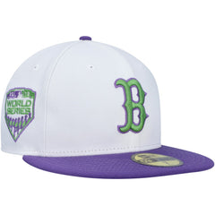 White Boston Red Sox New Era Side Patch 59FIFTY Fitted Hat