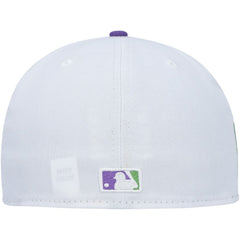 White Chicago Cubs New Era Side Patch 59FIFTY Fitted Hat