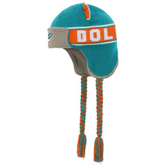 Youth Wordmark Ears Trooper Knit Hat - Miami Dolphins Hats