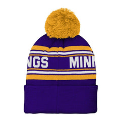 Youth Jacquard Cuffed Knit Hat with Pom - Minnesota Vikings Hats