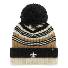 '47 Women's Barista Cuffed Knit Hat with Pom - New Orleans Saints Hats