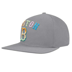 Gray Boston Red Sox Pro Standard Washed Neon Snapback Hat