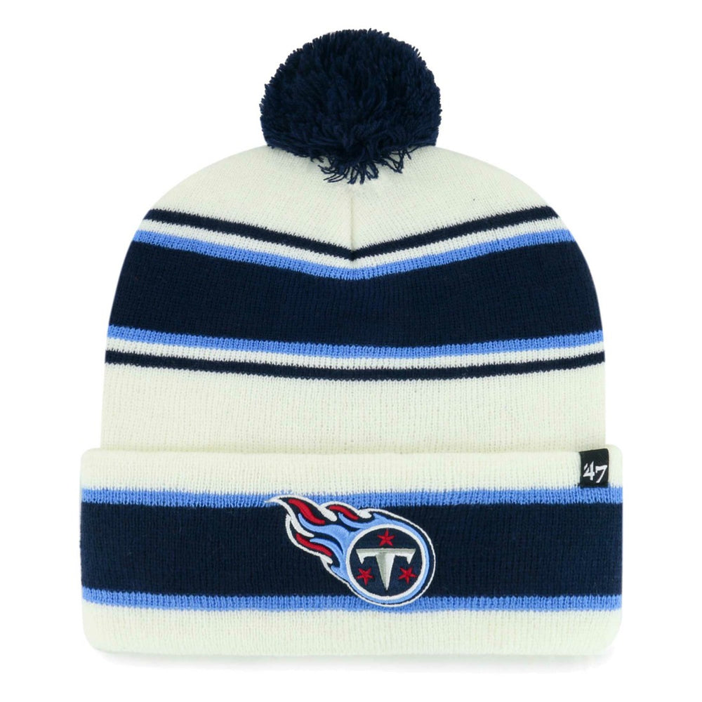'47 Youth Stripling Cuffed Knit Hat with Pom - Tennessee Titans Hats