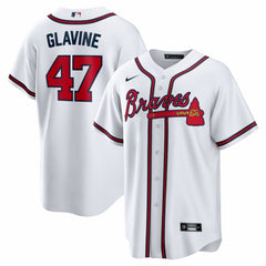 White Tom Glavine Atlanta Braves Nike Home Retired Player Replica Jersey