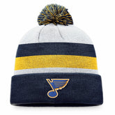 NHL St. Louis Blues Fanatics Fundamental Cuffed Knit Hat with Pom