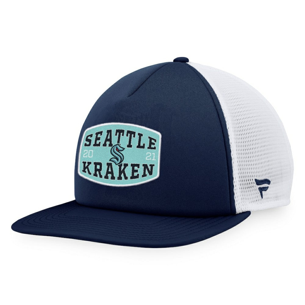 NHL Seattle Kraken Fanatics Foam Front Patch Trucker Snapback Hat