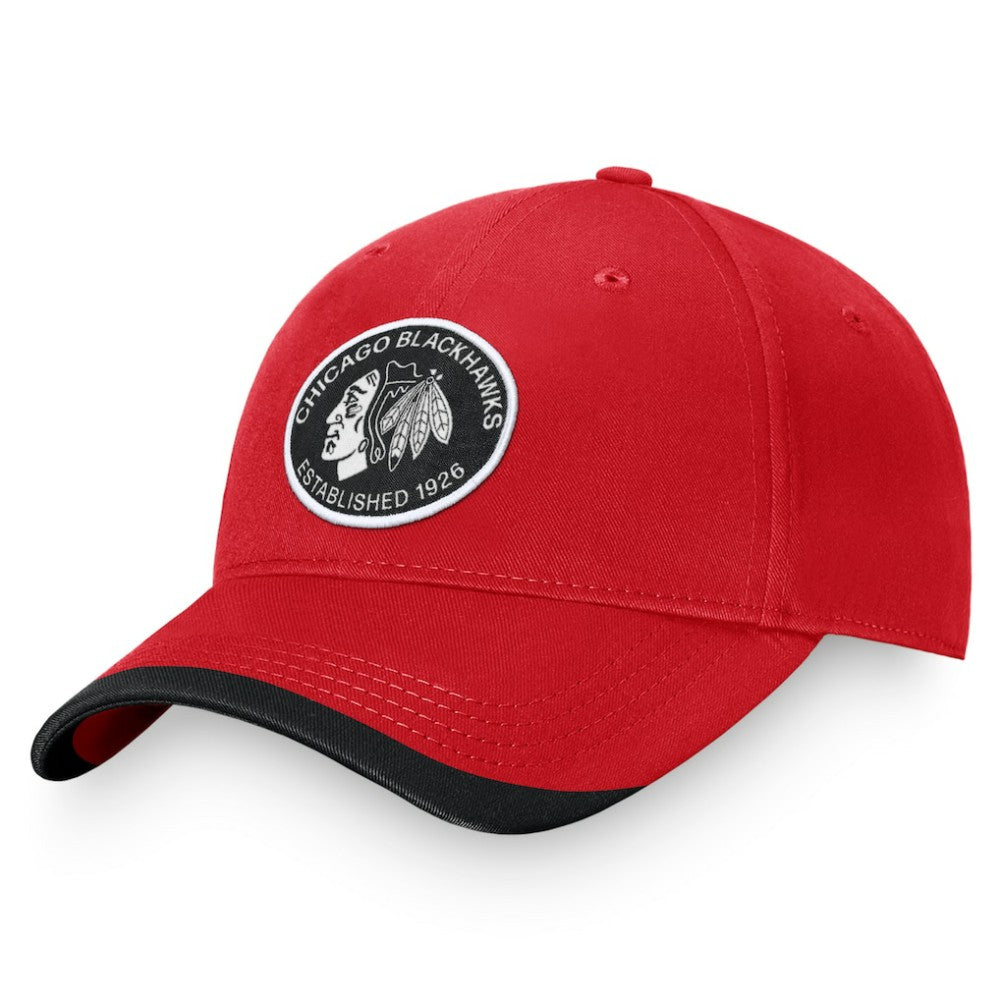 NHL Chicago Blackhawks Fanatics Fundamental Adjustable Hat