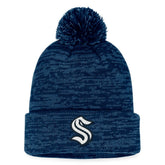 NHL Seattle Kraken Fanatics Fundamental Cuffed Knit Hat with Pom