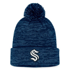 NHL Seattle Kraken Fanatics Fundamental Cuffed Knit Hat with Pom