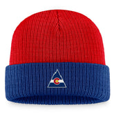 Red/Blue Colorado Rockies Fanatics Heritage Vintage Cuffed Knit Hat