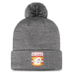 NHL Calgary Flames Fanatics Authentic Pro Home Ice Cuffed Knit Hat with Pom