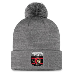 NHL Ottawa Senators Fanatics Authentic Pro Home Ice Cuffed Knit Hat with Pom