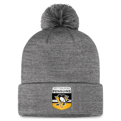NHL Pittsburgh Penguins Fanatics Authentic Pro Home Ice Cuffed Knit Hat with Pom