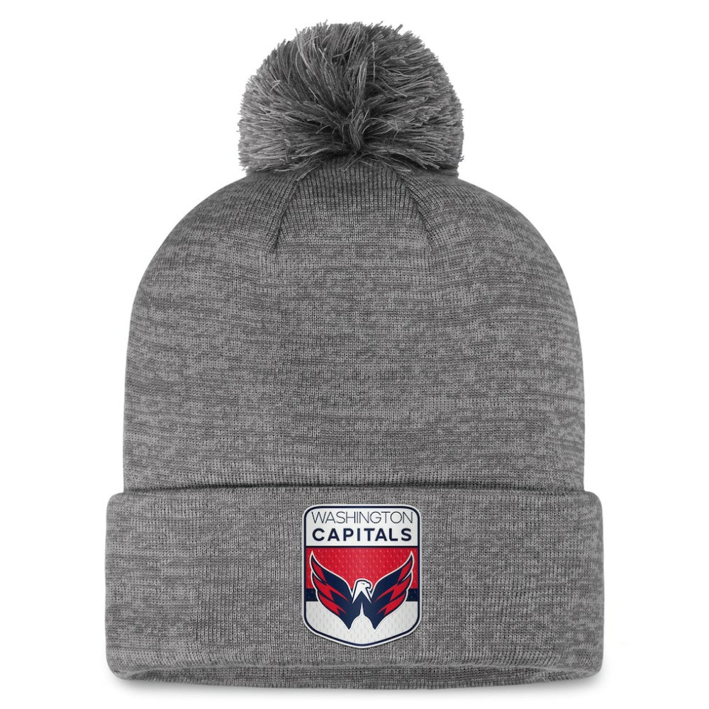 NHL Washington Capitals Fanatics Authentic Pro Home Ice Cuffed Knit Hat with Pom
