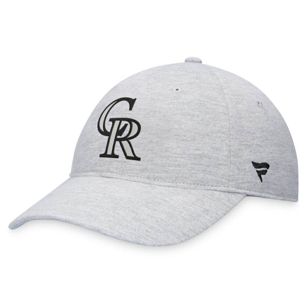 Gray Colorado Rockies Fanatics Logo Adjustable Hat