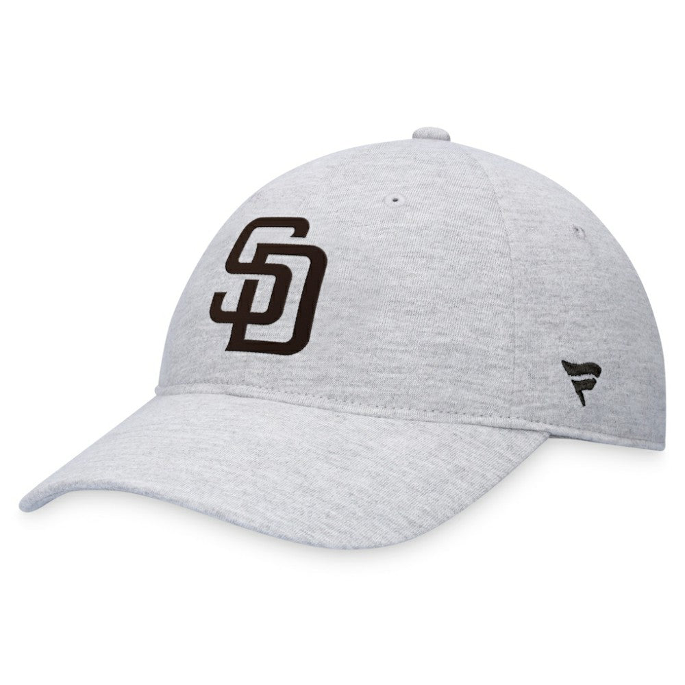 Gray San Diego Padres Fanatics Logo Adjustable Hat