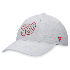 Gray Washington Nationals Fanatics Logo Adjustable Hat