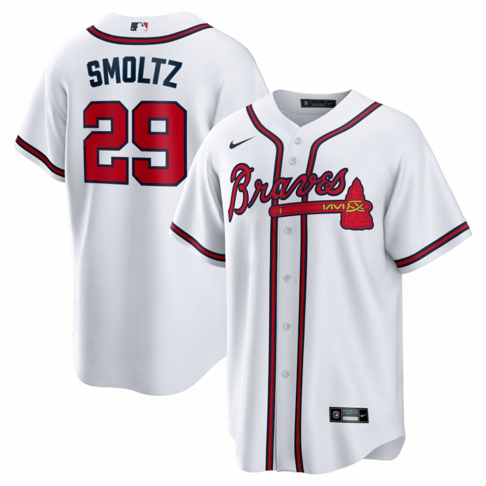 White John Smoltz Atlanta Braves Nike Home Retired Player Replica Jersey