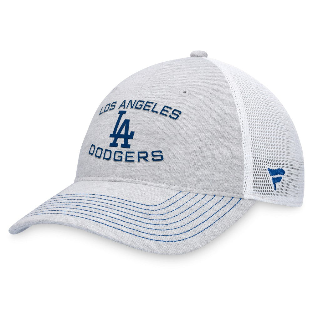 Gray Los Angeles Dodgers Fanatics Trucker Adjustable Hat