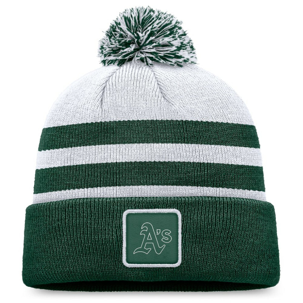 Gray Athletics Fanatics Cuffed Knit Hat with Pom