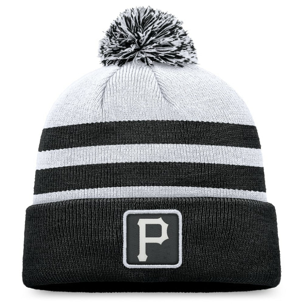 Gray Pittsburgh Pirates Fanatics Cuffed Knit Hat with Pom