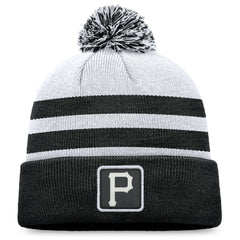 Gray Pittsburgh Pirates Fanatics Cuffed Knit Hat with Pom