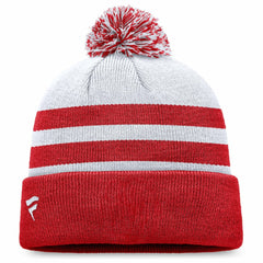 Gray Washington Nationals Fanatics Cuffed Knit Hat with Pom