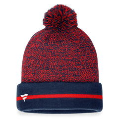 Navy/Red Boston Red Sox Fanatics Space-Dye Cuffed Knit Hat with Pom