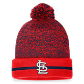 Red/Navy St. Louis Cardinals Fanatics Space-Dye Cuffed Knit Hat with Pom