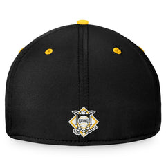 Black/Yellow Pittsburgh Pirates Fanatics Stacked Logo Flex Hat