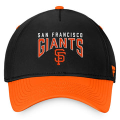 Black/Orange San Francisco Giants Fanatics Stacked Logo Flex Hat